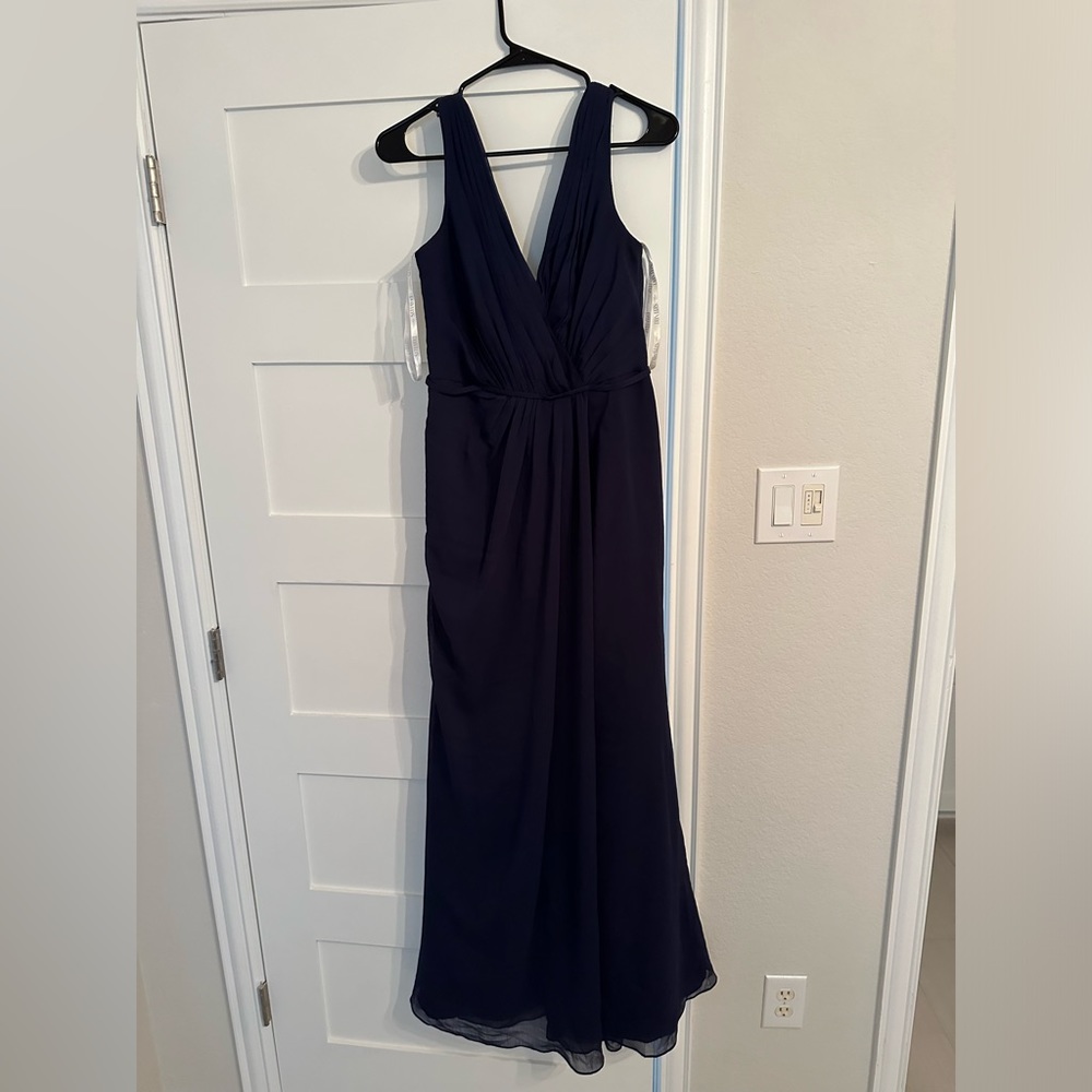 David’s Bridal Navy Bridesmaid Dress